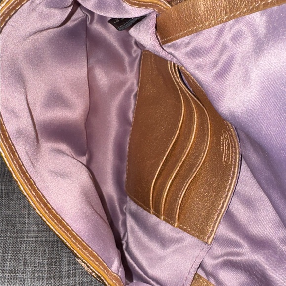 Coach Madison Small Signature Embossed Gold Metallic Leather Shoulder Bag - Picture 14 of 17